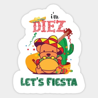 Cute Cinco De Mayo Lover Fiesta Years Old Designs Sticker